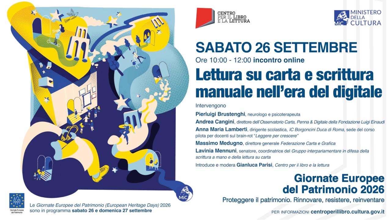 GEP 2026: "Lettura su carta e scrittura manuale nell'era del digitale"
